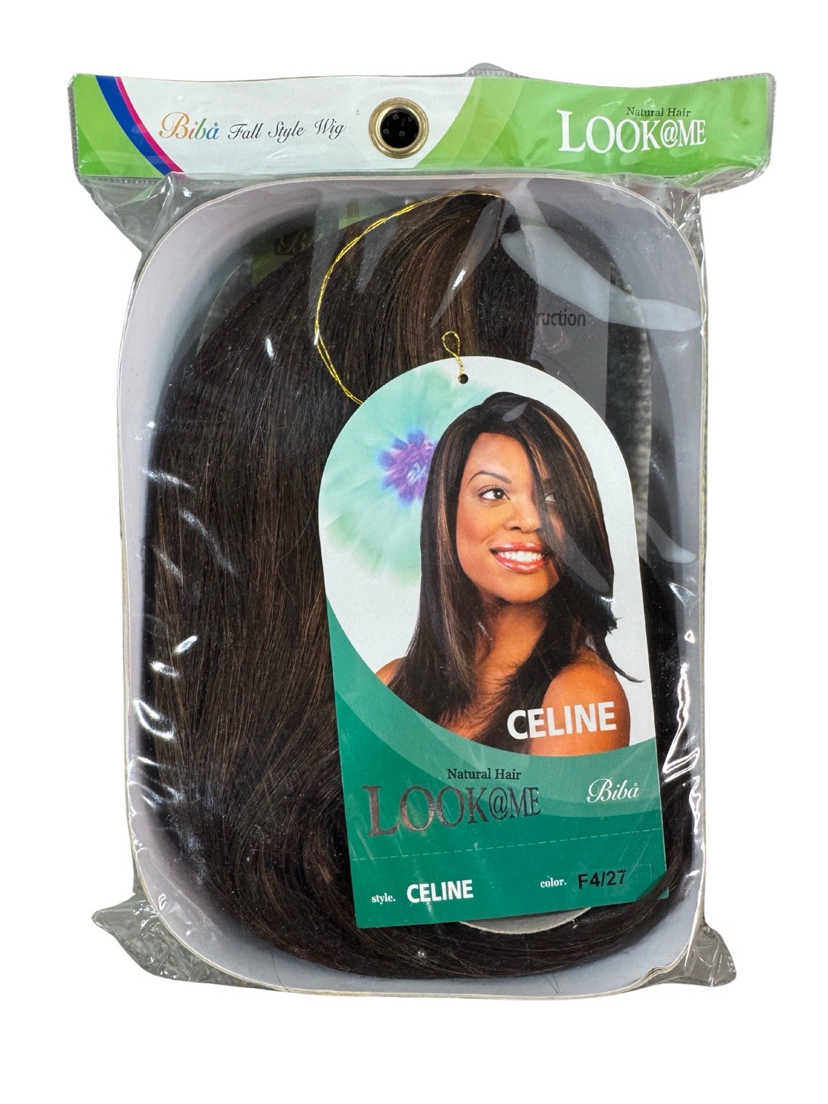 Biba CELINE Half Wig Natural Hair Straight 22in Women F4/27 Hair Color Shade