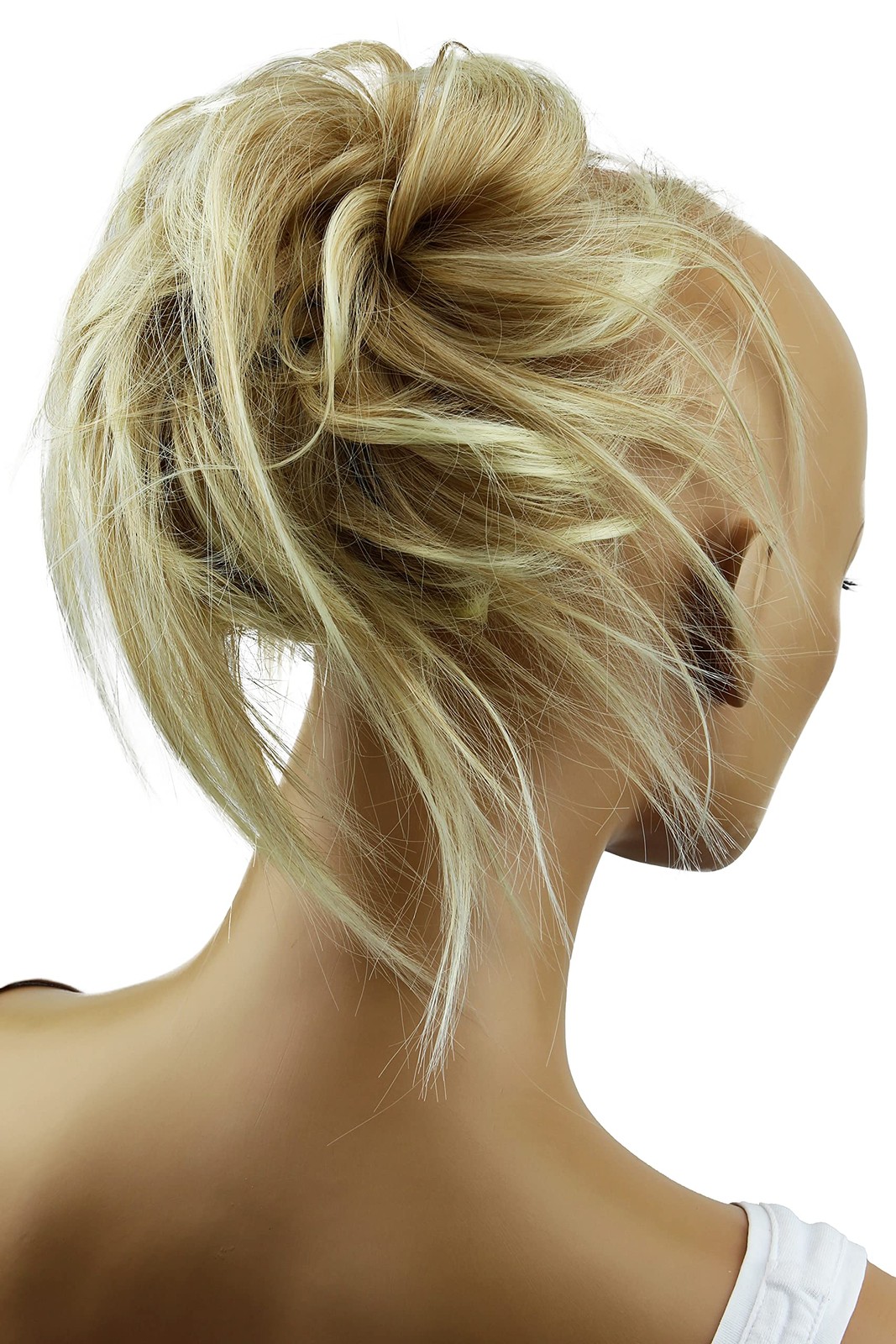 XXL Hairpiece Scrunchie Updo Voluminous Slightly Wavy Messy Bun Blonde Mix G11F