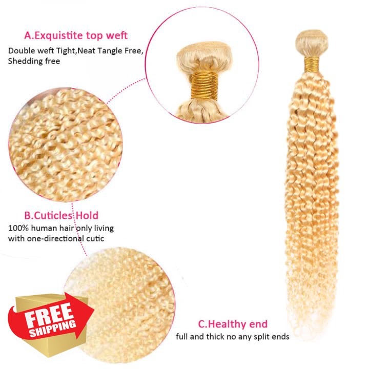 FuivJuix #613 Blonde Water Wave Bundles 34″ 50g