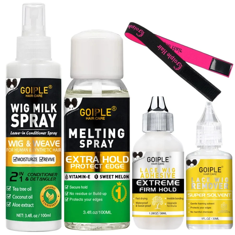 Lace Melting Spray and Wig Milk Spray Kit Waterproof Lace Glue Remover Extreme H