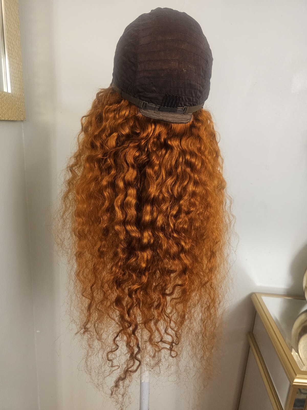 High Quality regular Top Orange 24″ Kinkcurly 150% Virgin Human Hair Lace Wig