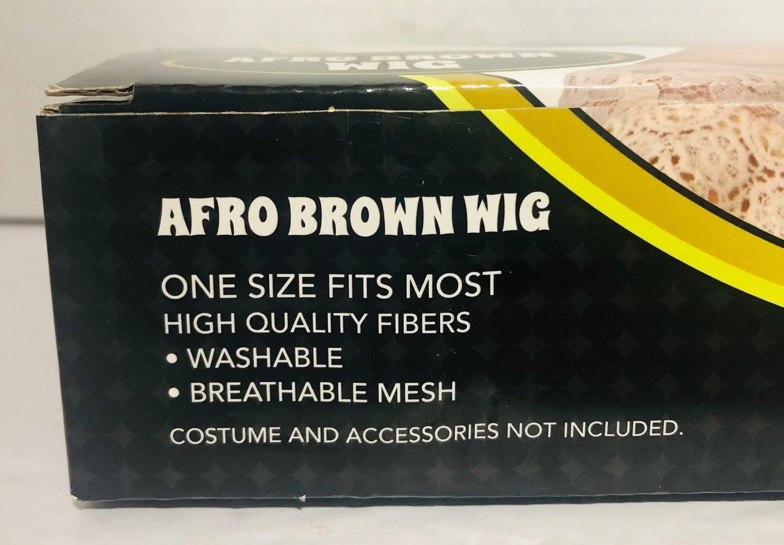 Brown Afro Wig Washable With Breathable Mesh One Size Fits Most New In Box