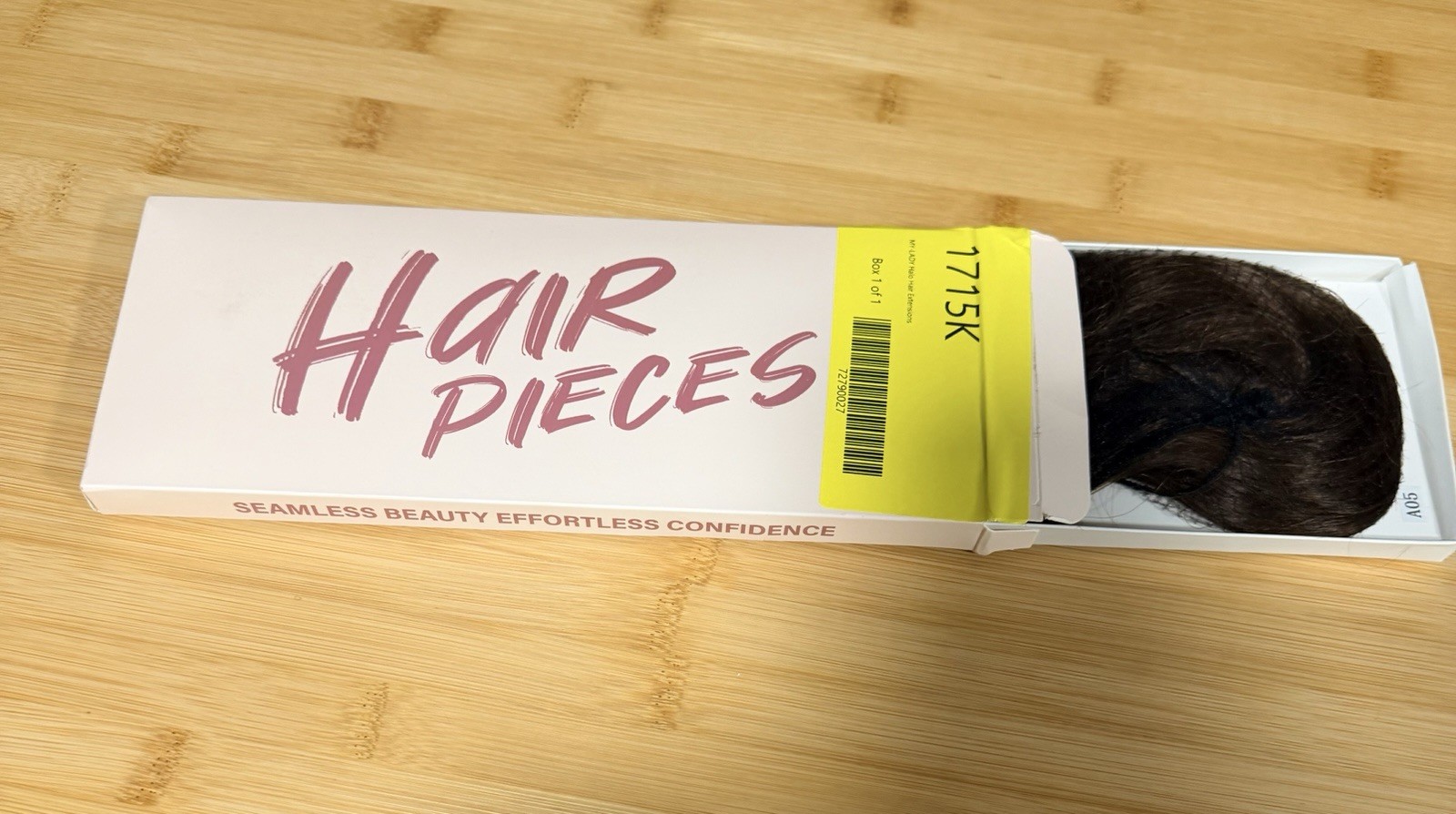 MY-LADY Medium Brown 18 Inch Straight Human Hair Halo Extensions Clip-In Beauty
