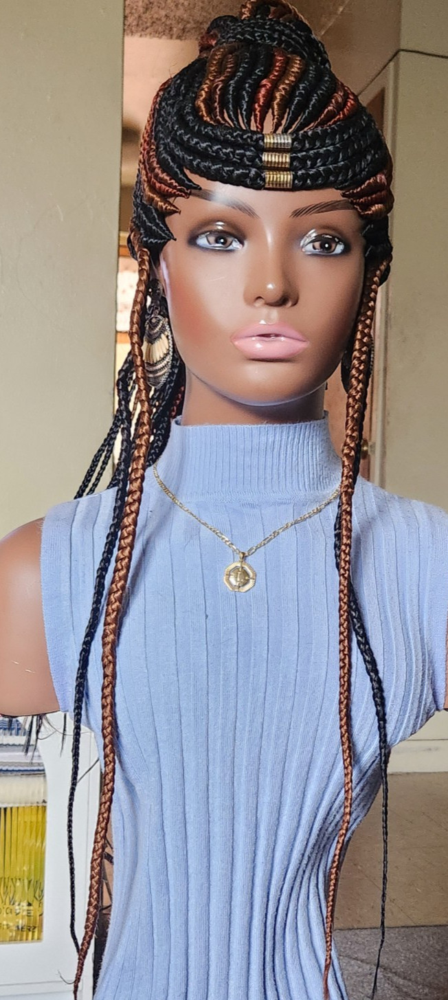 Handmade braided cornrow wig princess Multiple colors