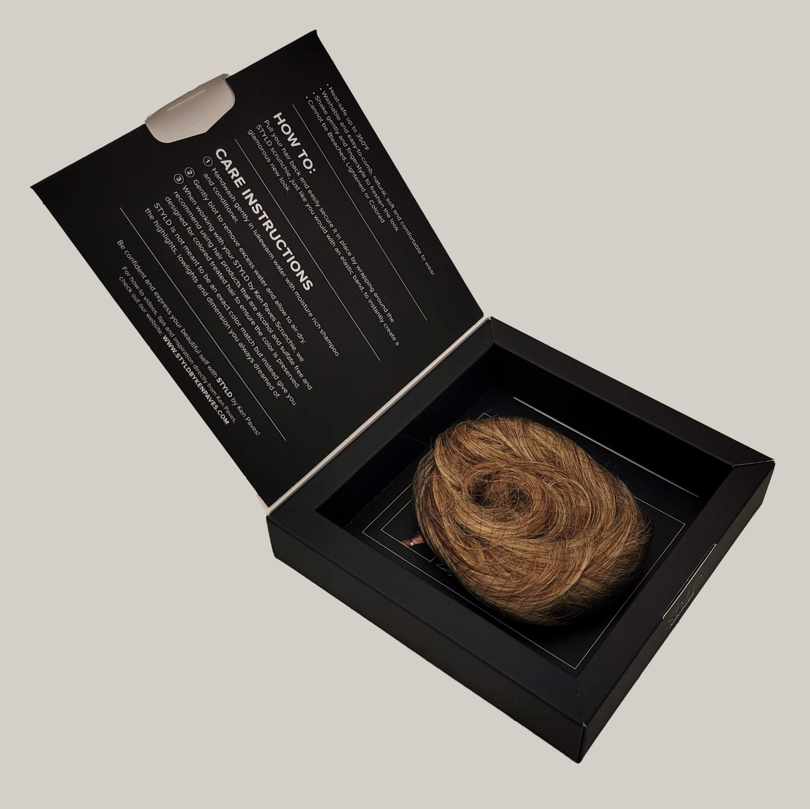 STYLD by Ken Paves [NEW] MADRID Human Hair Natural Bun Scrunchie Hair Extension