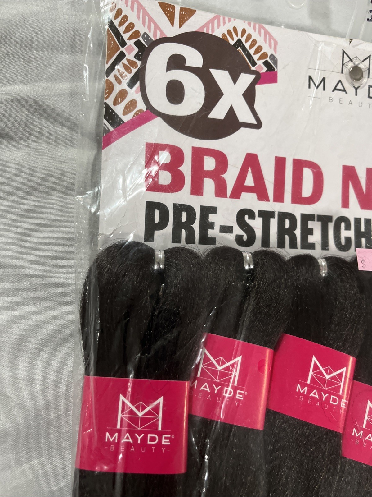Mayde Braid Pre Stretched Braid 48” 6 Pack Brown / Blonde T27