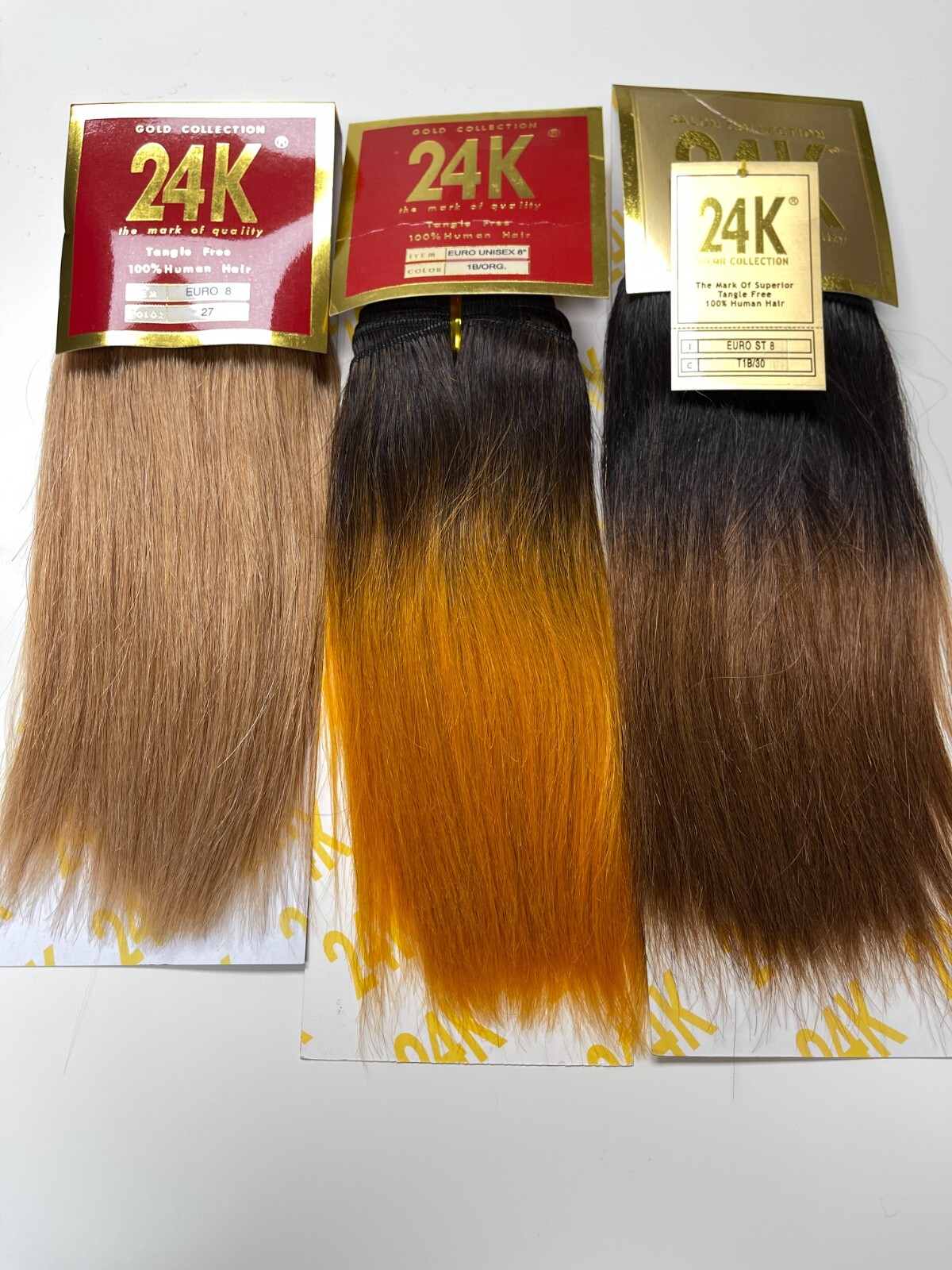 100% Human Hair Wig Tangle Free European 8” Straight Green Orange Purple Pink