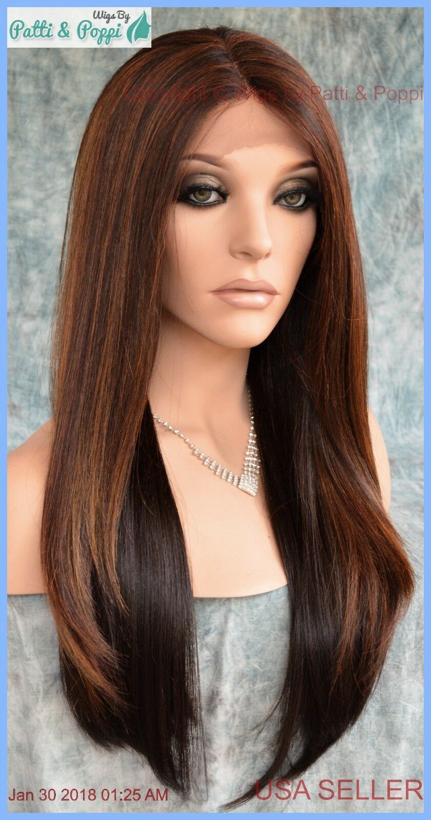 Lace Front Center Part Swiss Lace Wig Long Straight DB4273 *GORGEOUS SEXY 1276