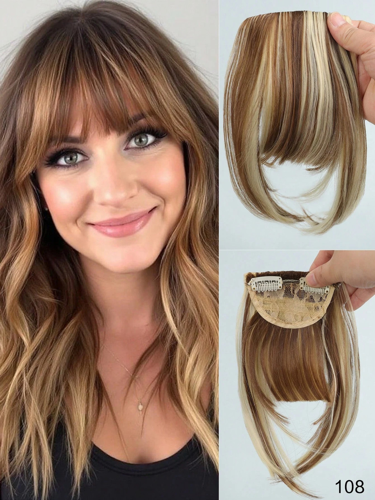 Thick Thin Neat Bangs Clip in on Fringe Hair Extensions As Human Front Hairpiece