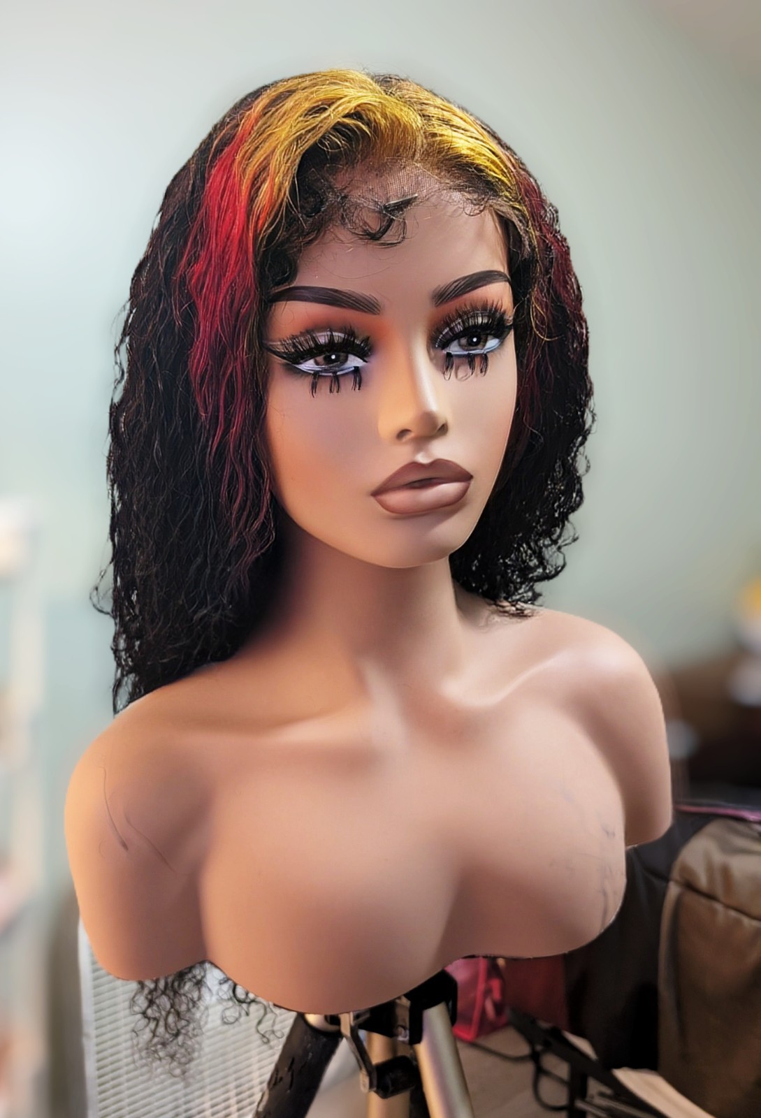 KINKY EDGES WEAR AND GO BURMESE CURLY Virgin Lace Front Wig Human