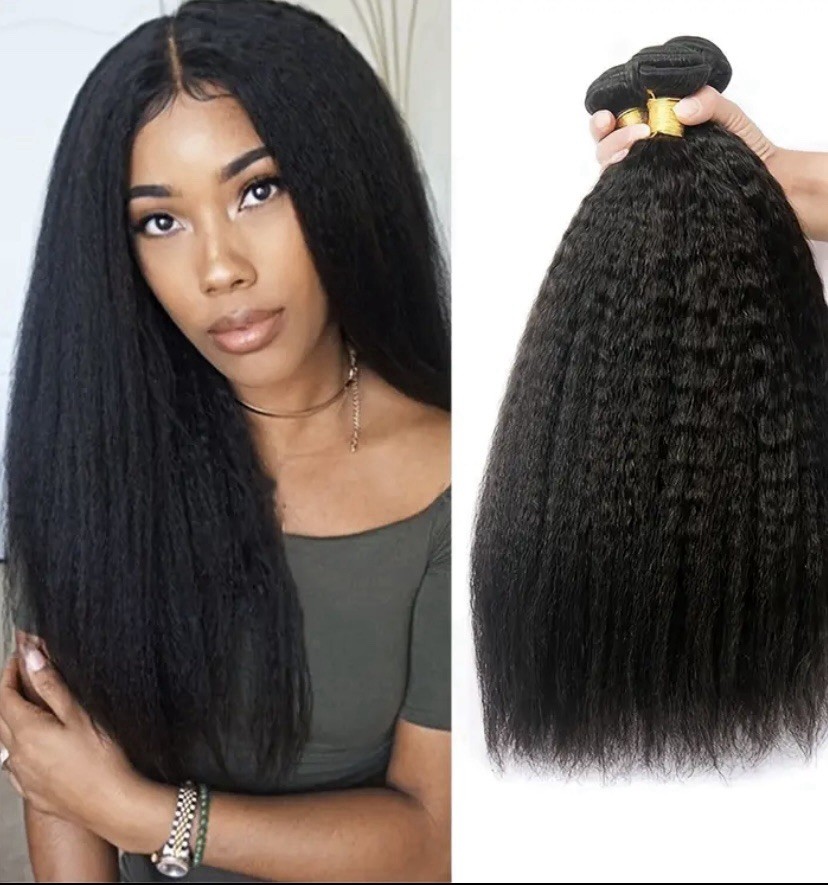 7 pcs Yaki Straight Hair Clip-In Extensions, High Temperature Fiber 18inch