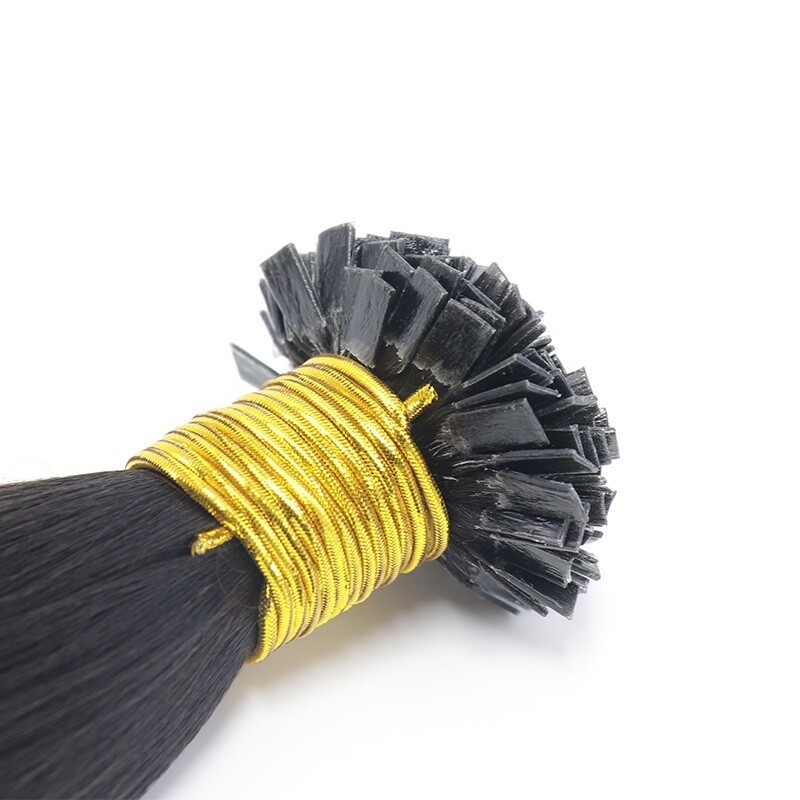 Light Yaki Flat Tip Human Hair Extension Keratin Fusion Yaki Straight K Tip Hair