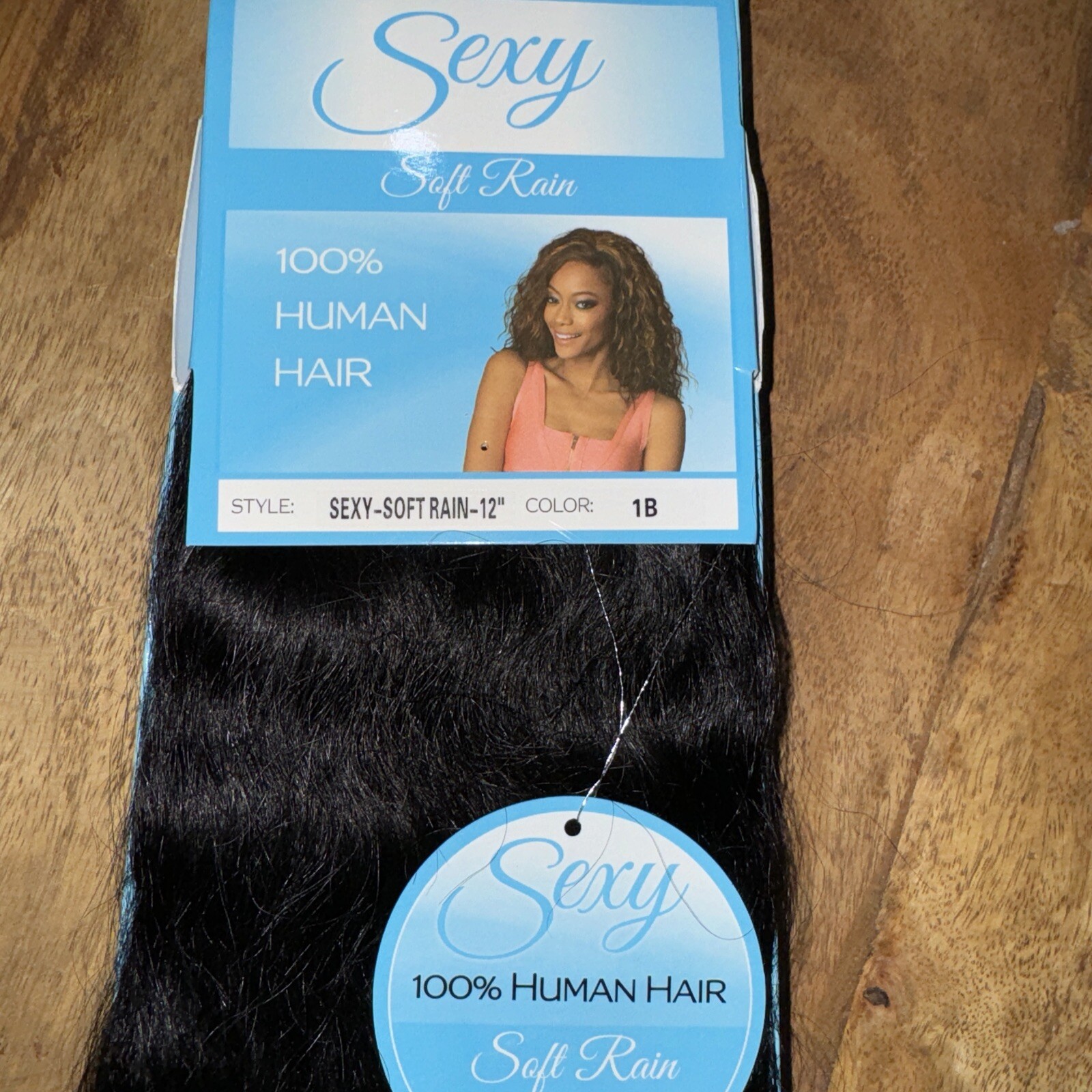 Sexy Soft Rain 100% Human Hair 12” WEFT COLOR 1B