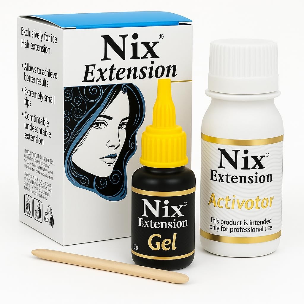 Cold Fusion Hair Extension Gel Glue 20ml & Activator 50ml – Professional Use, Bl
