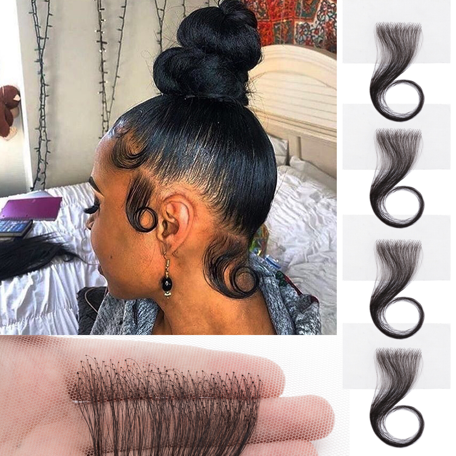 Edges Hair Lace Baby Hair Strips Invisible Hairline 100% Virgin Human Hair Edges