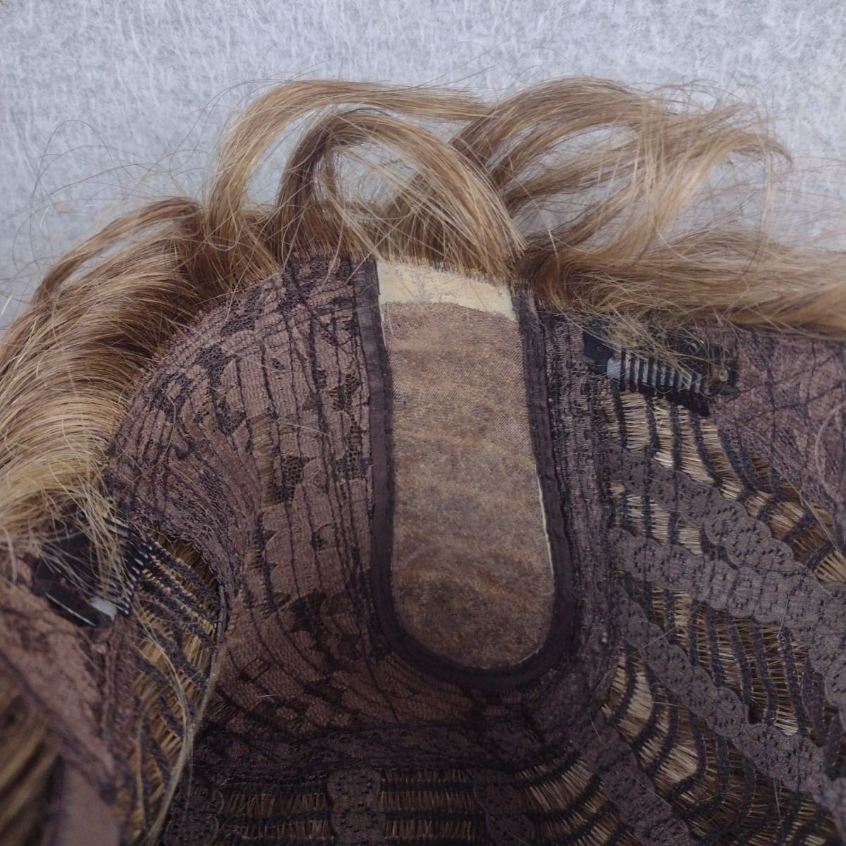 Woman’s Blonde Wig Georgie Human Hair Blend Wig Auburn Wavy GIA # 500