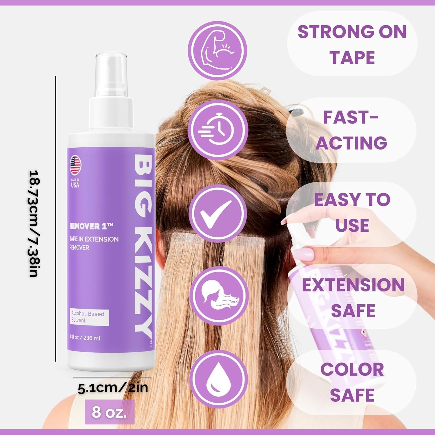 Effortless Tape In Remover 8 Oz. + Residue Solution 4oz – Aromatic & Effective