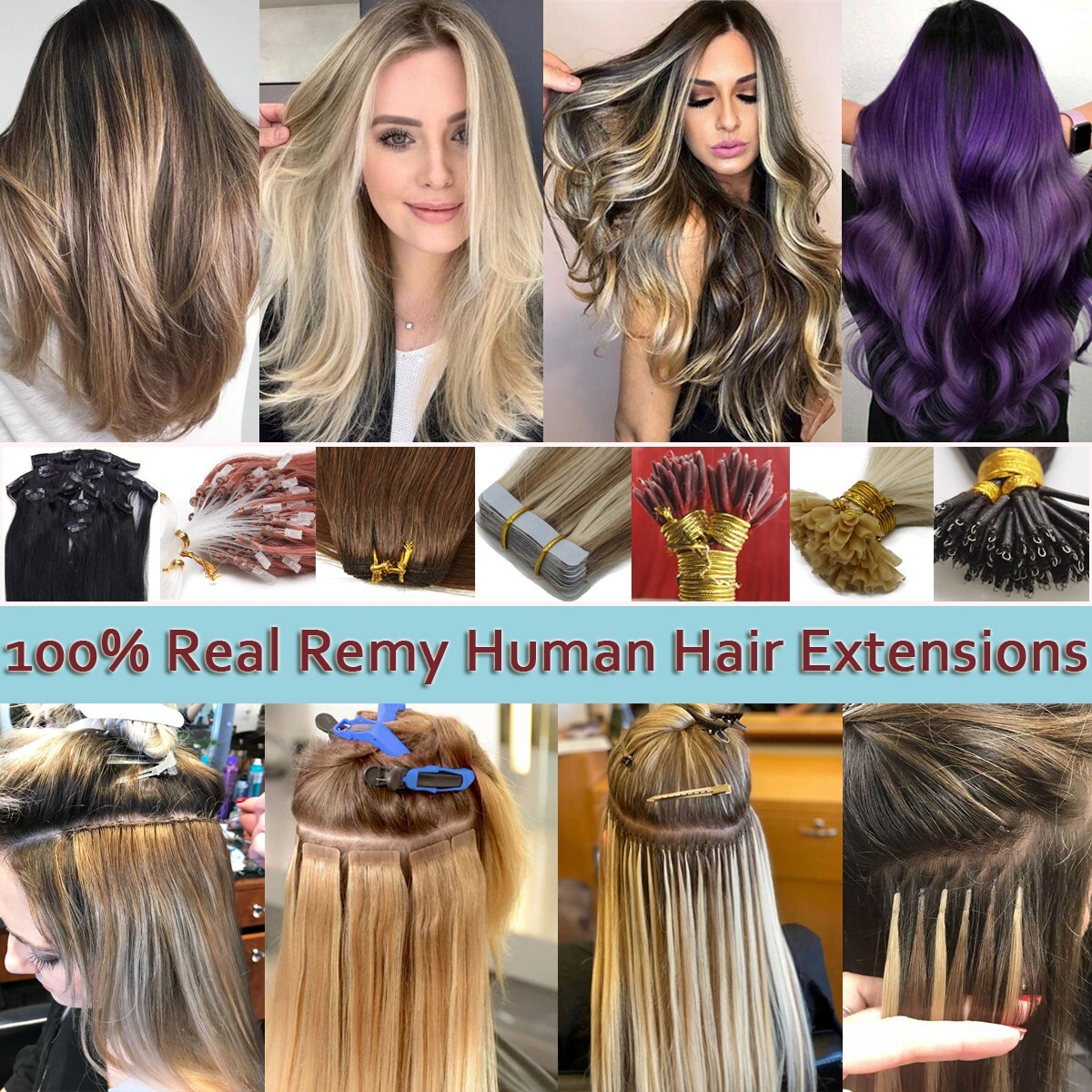 Seamless Tape in Human Hair Extensions Invisible Skin Wefts Premium Remy Hair US