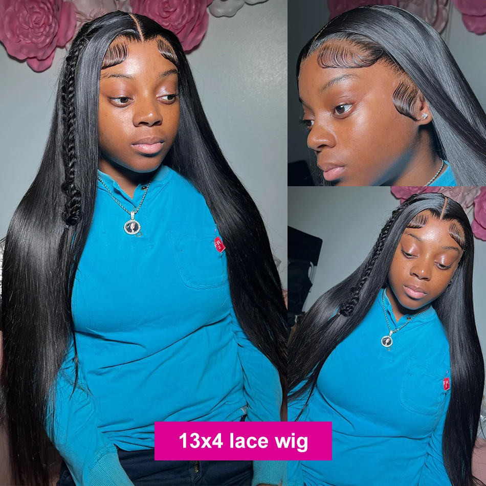 Bone Straight 13×4 Lace Frontal Wig For Women 5×5 Glueless Invisi Drawstring