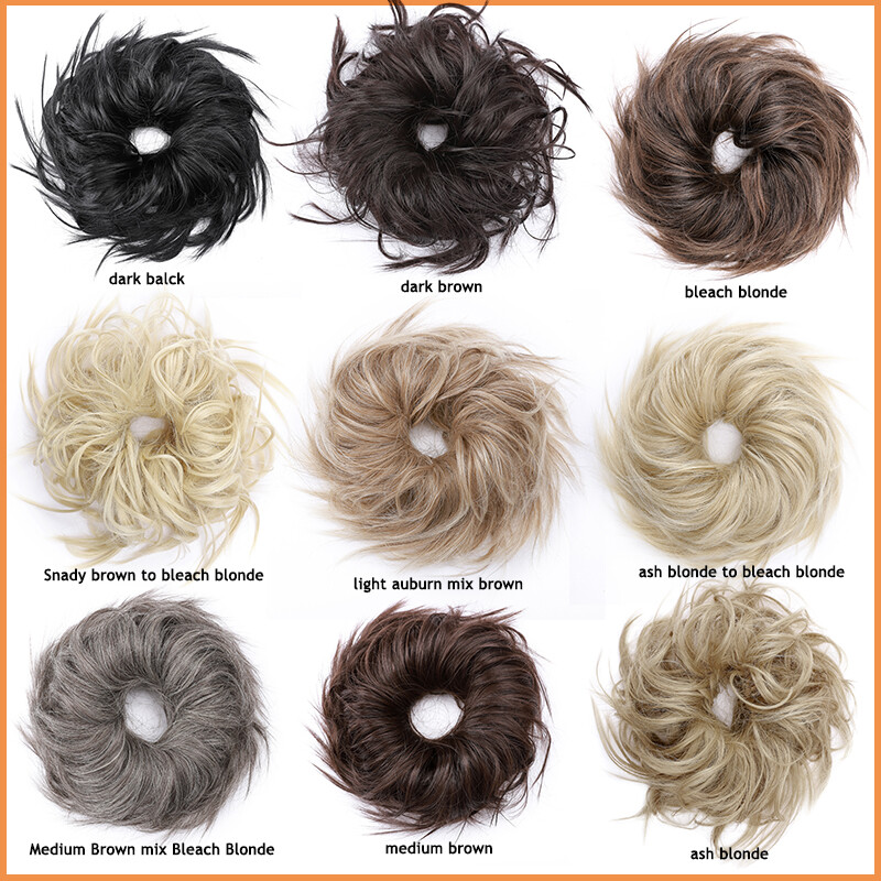 Extra Thick Messy Bun Hairpiece Scrunchie As Human Hair Extension Real Ponytails