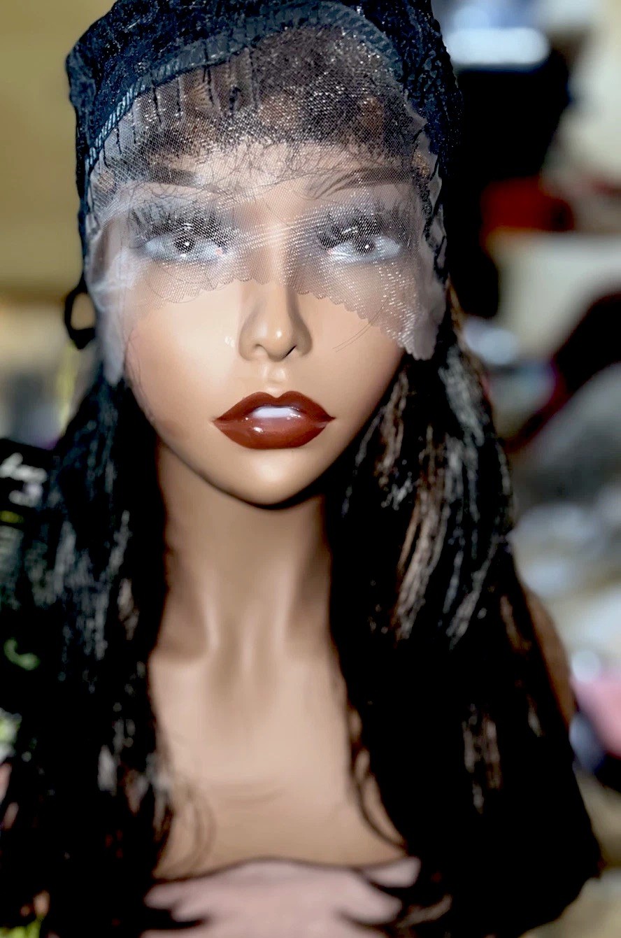 100% REMY HUMAN HAIR LACE WIG MONO CAP LONG STRAIGHT LAYERED 1B/30 BLK/GOLD NWT