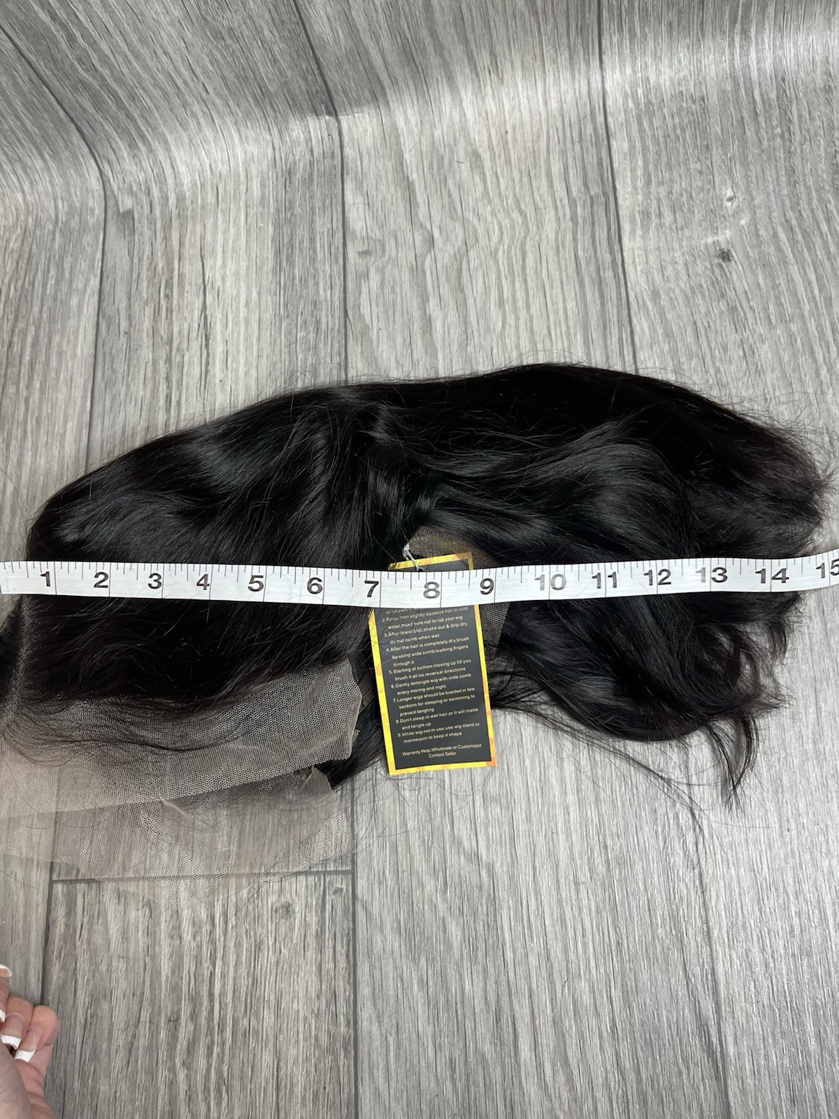 New Black 1B Lace Front Wig human hair 14 Inches With Lace & Baby Hairs C26