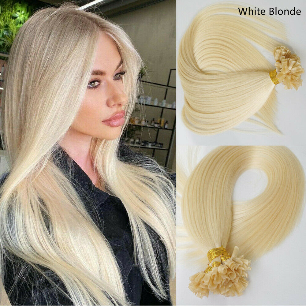 Pre-Bonded U Tip Hair Extensions Fusion Nail Tip Remy Human Hair Balayage 1g/s