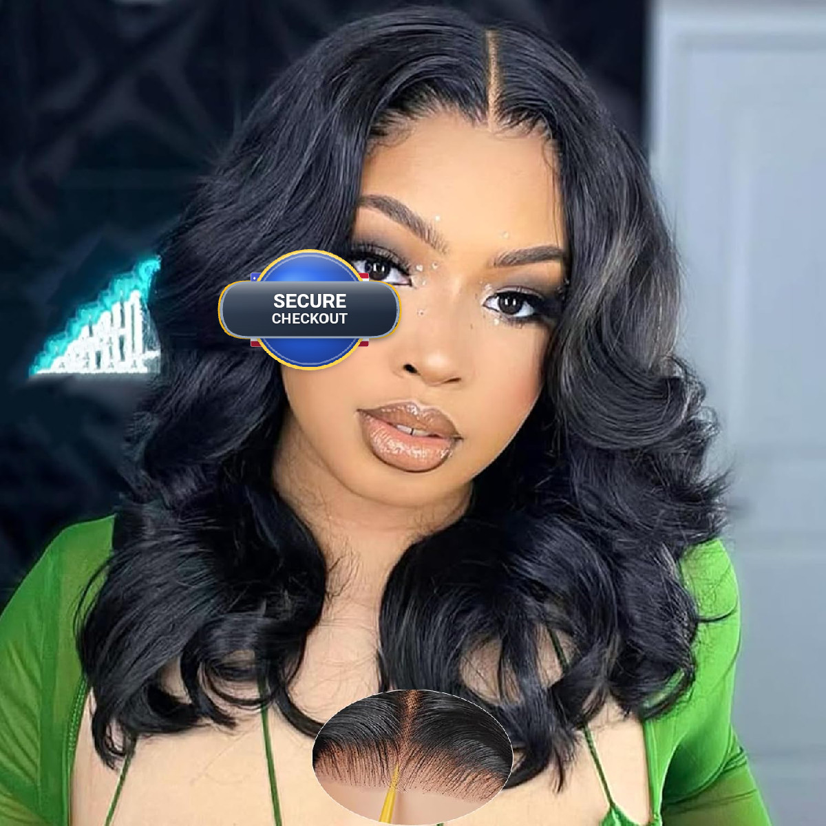 Gabrielle 16 Inch Wear And Go Body Wave Glueless Wigs Human Hair 6X4 Hd Lace