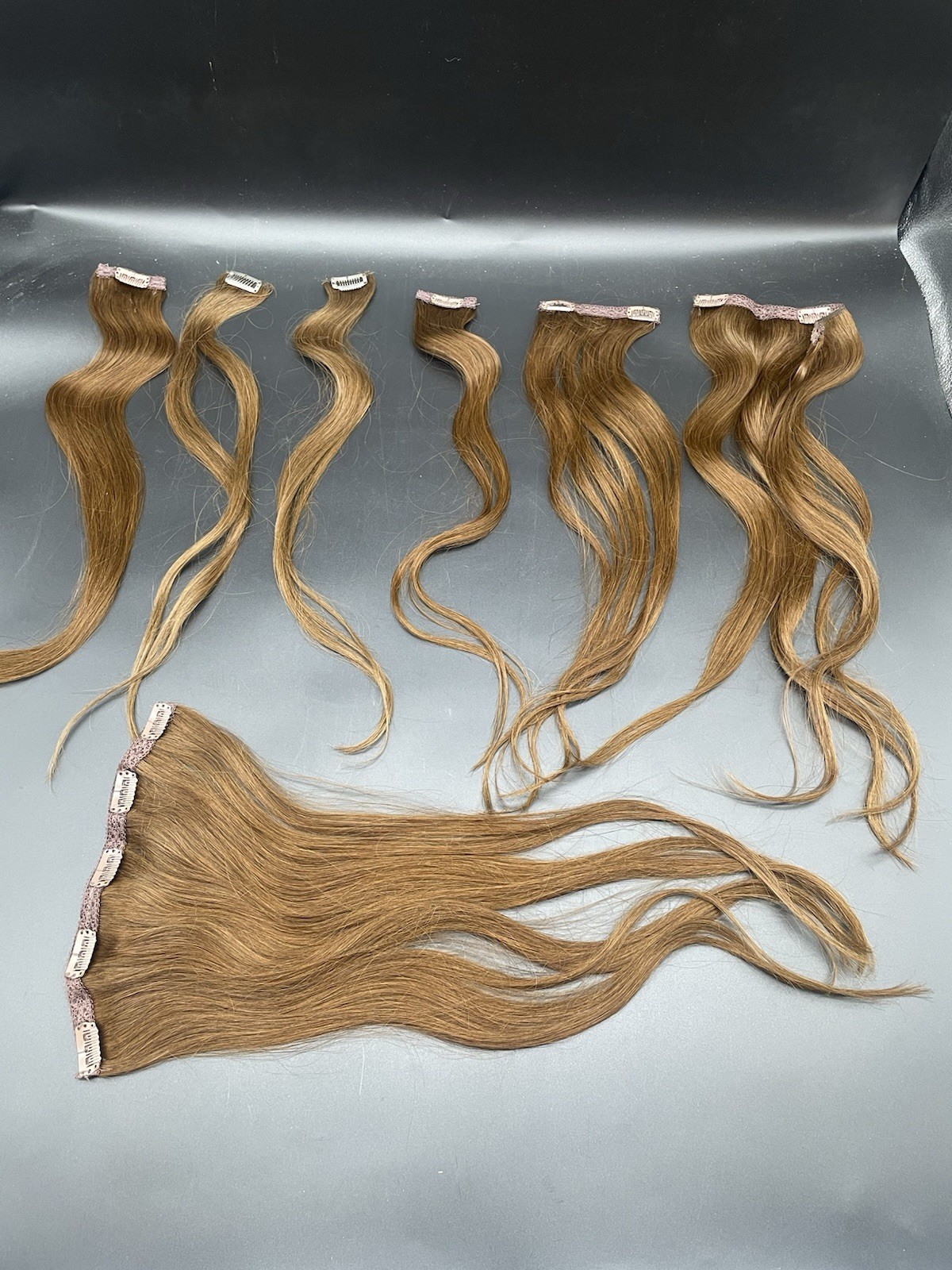 Hair extensions 52cm Long 7-piece Clip-In: Dark Blonde / Light Brown