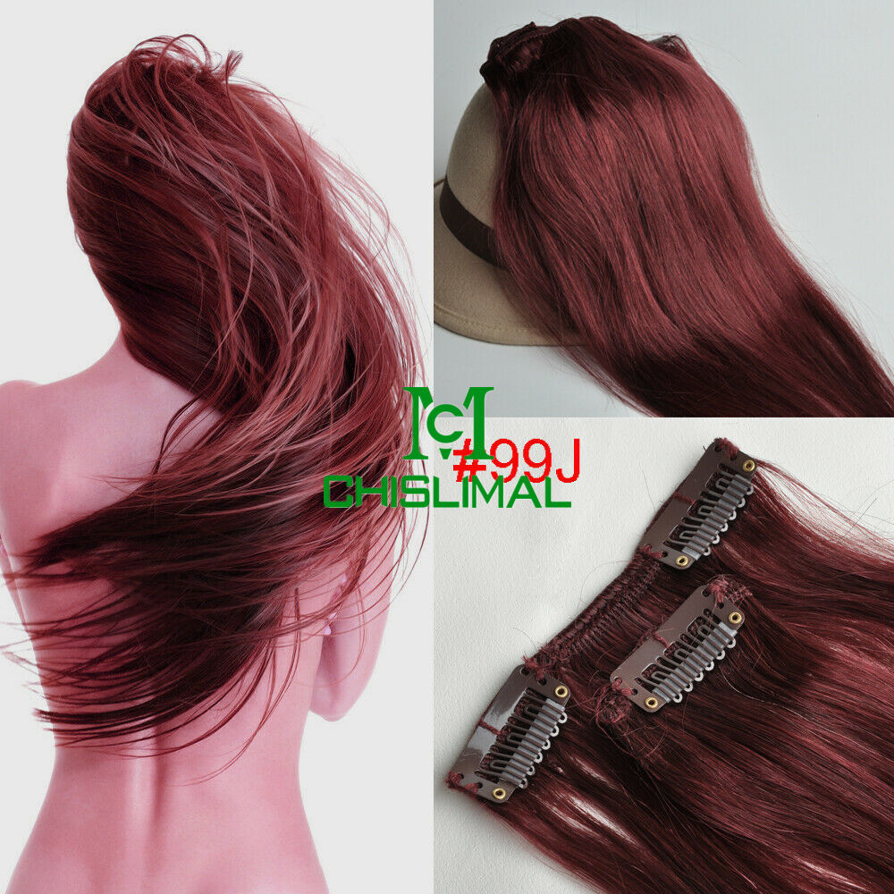 New 8pcs Clip In Human Hair Extensions 80g 120g 16- 28inch Remy Hair Salon Hair