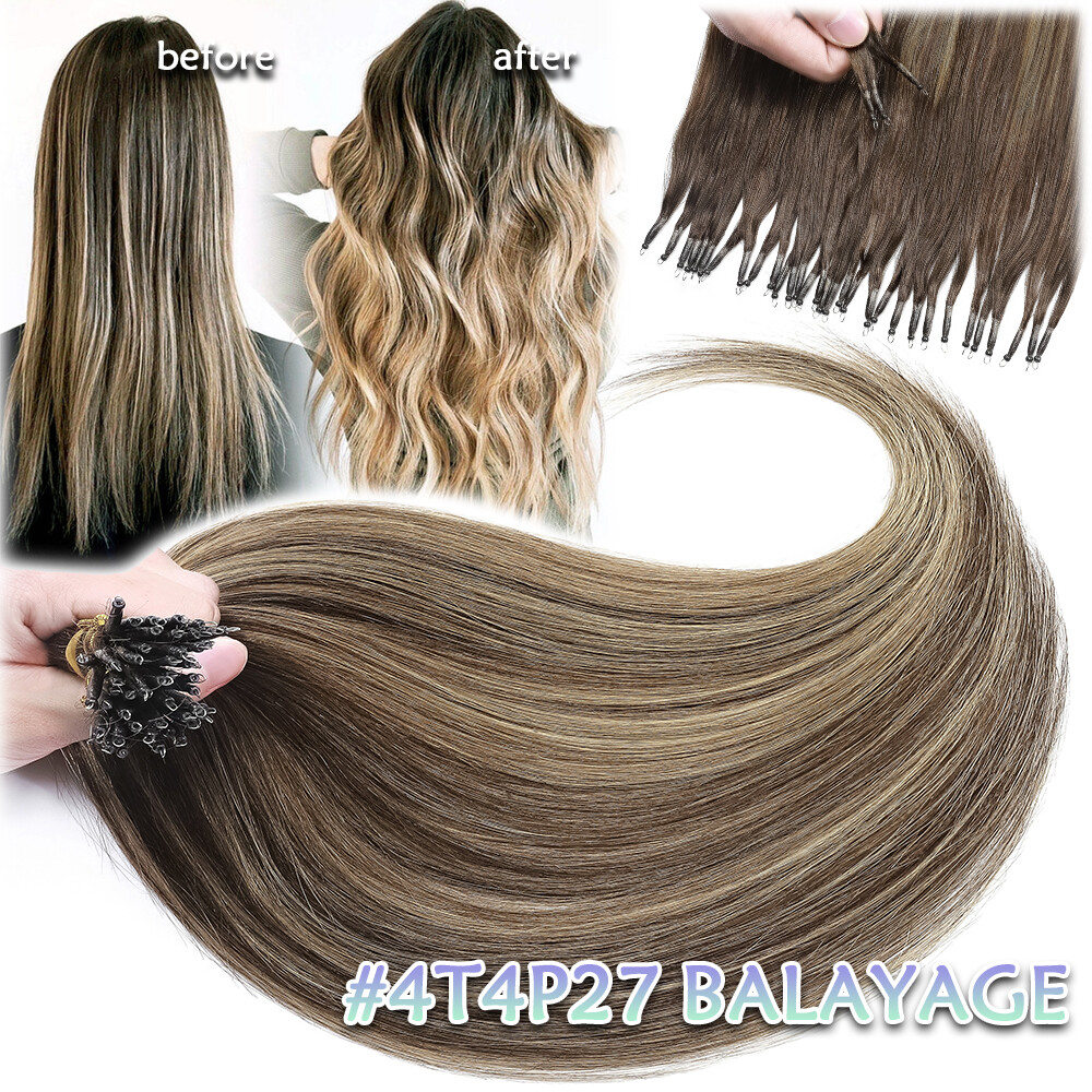 CLEARANCE Nano Ring 100% Human Remy Hair Extensions Micro Loop Beads Ombre 100pc
