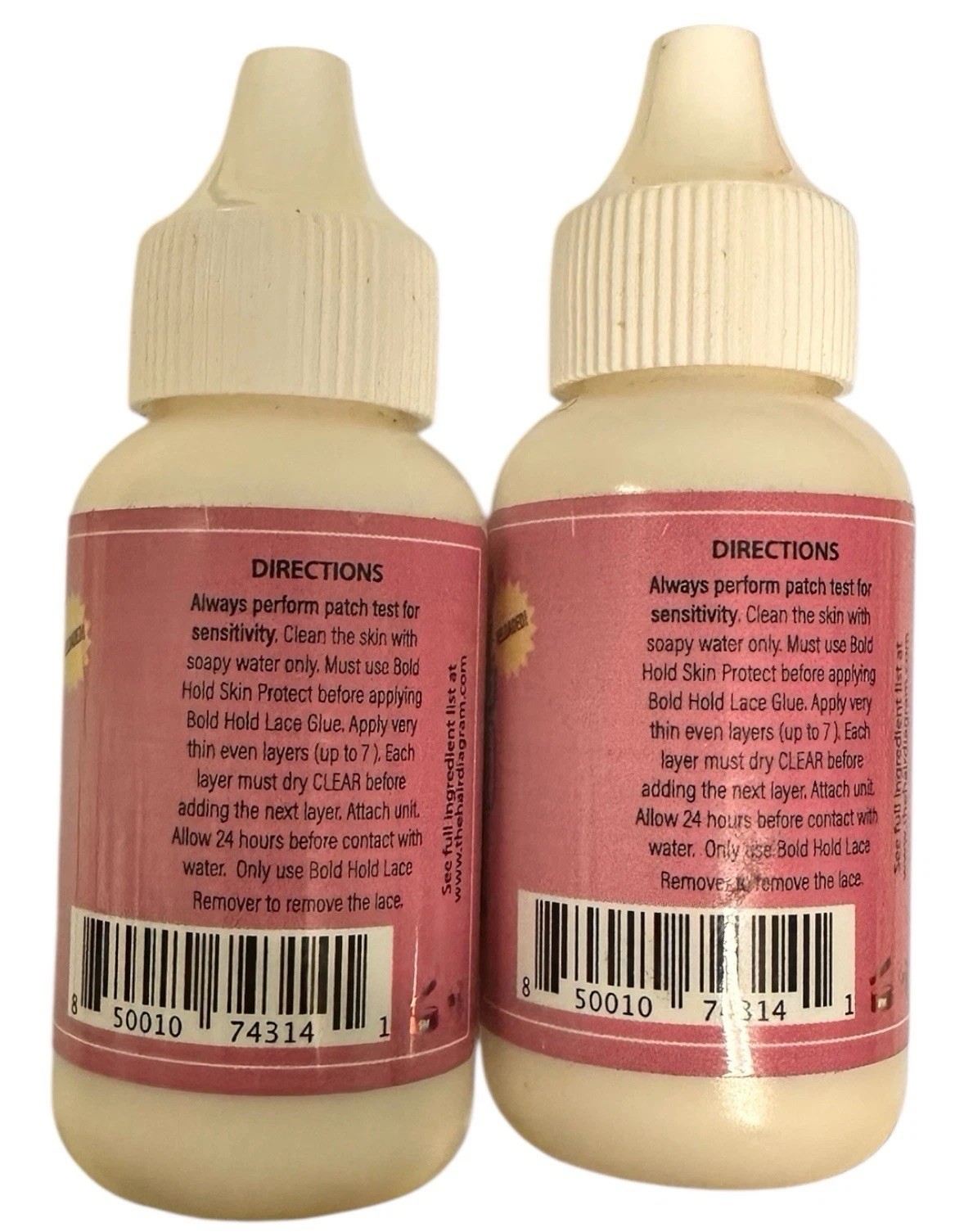 Lot of 2 Bold Hold Reloaded The Hair Diagram Lace Wig Adhesive Glue 1.3 Oz