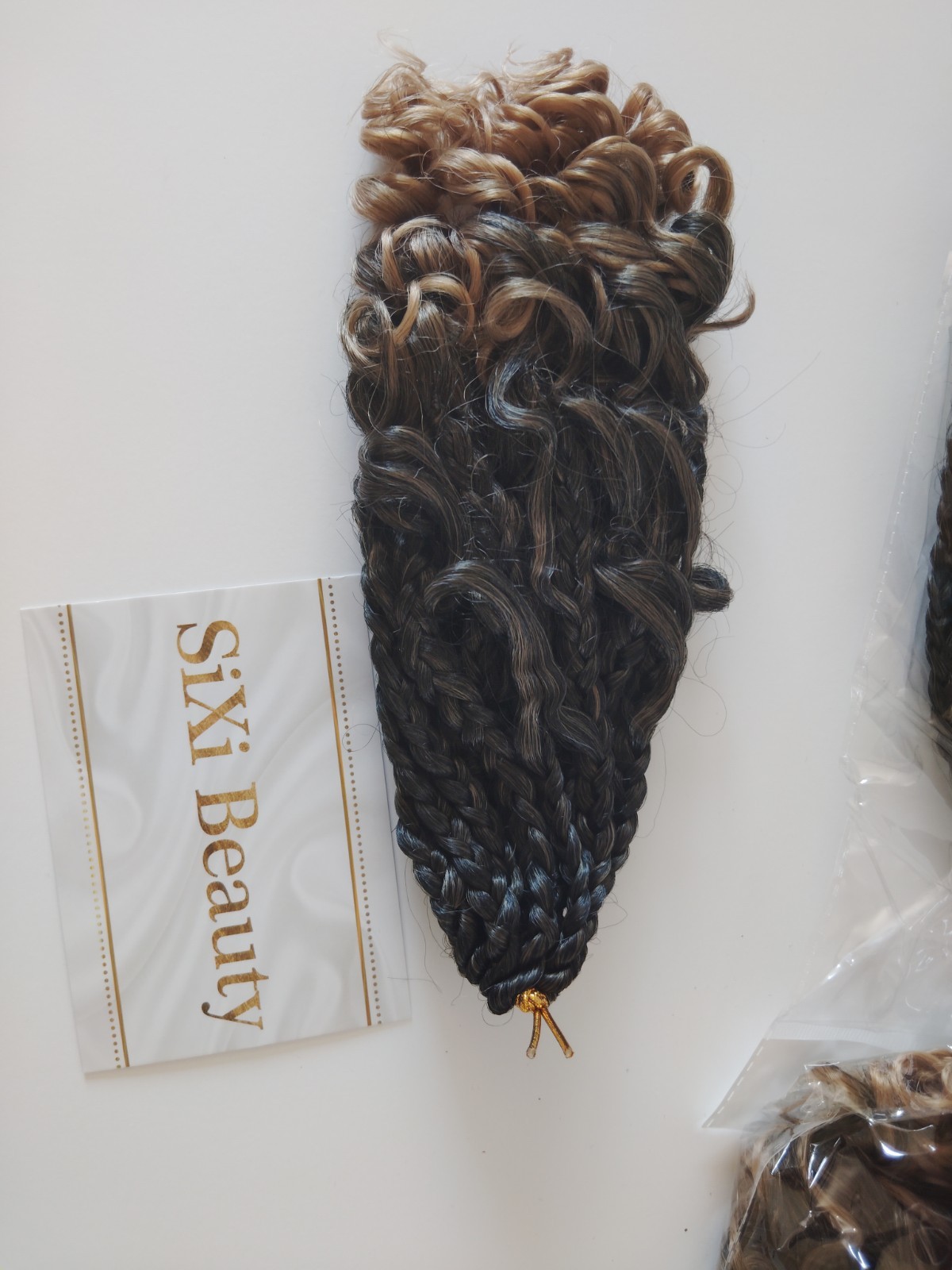 6 Pack SiXi Beauty 8″ Box Braid Crochet Hair T27 Ombre Curly Ends 8P Lot NEW