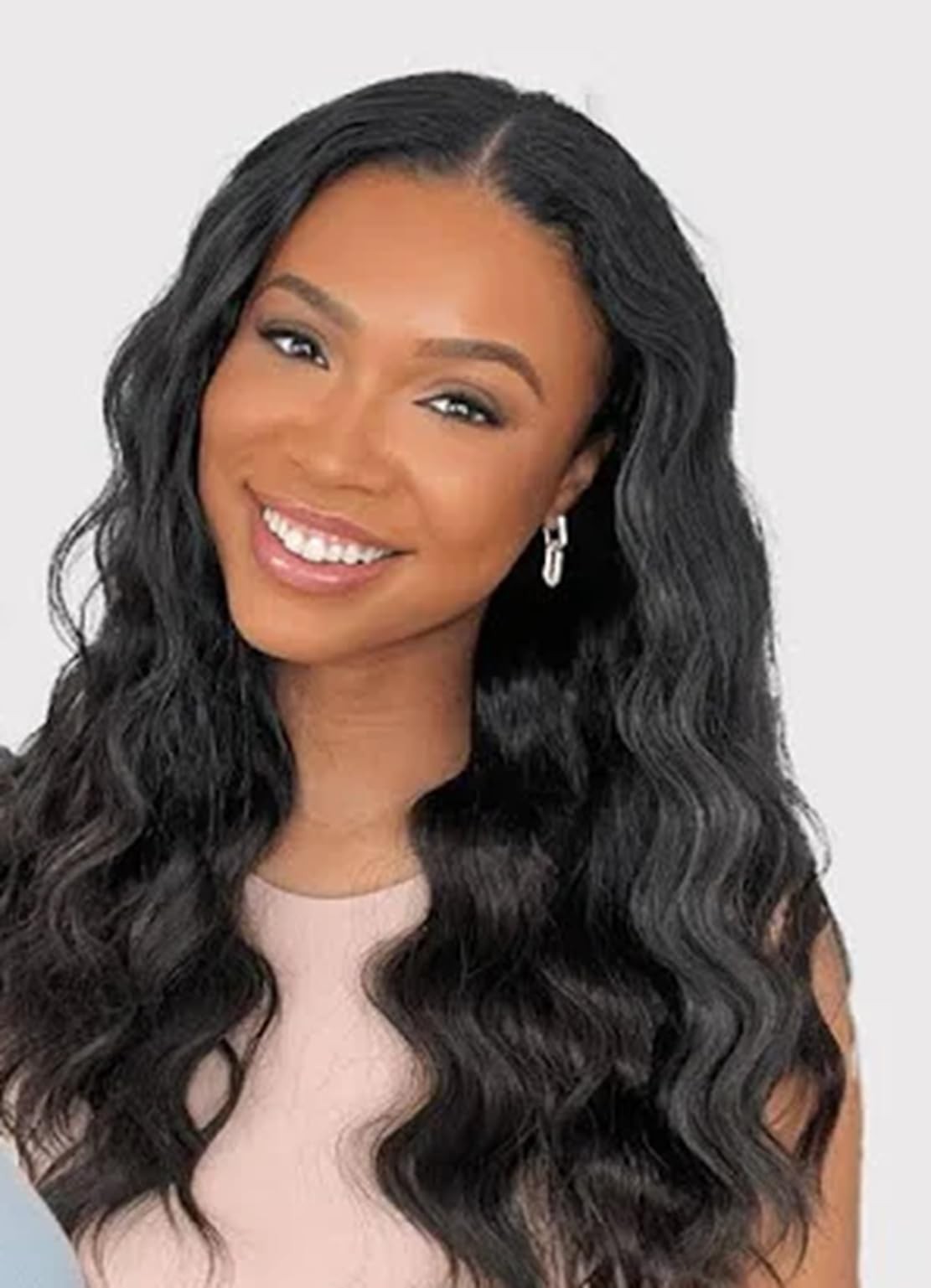 Curly V Part Wig 180% Density No Leave Out V Part Wigs Upgrade U Part Glueles…