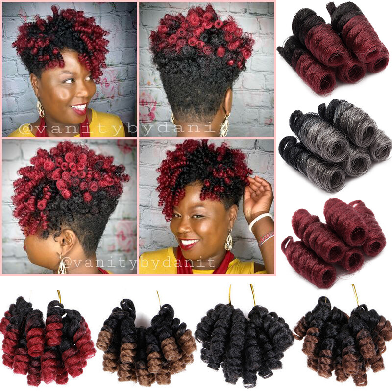 Kinky Bounce Crochet Jumpy Wand Curly Wand Braids Hair Jamaican Bounce Twist 2″