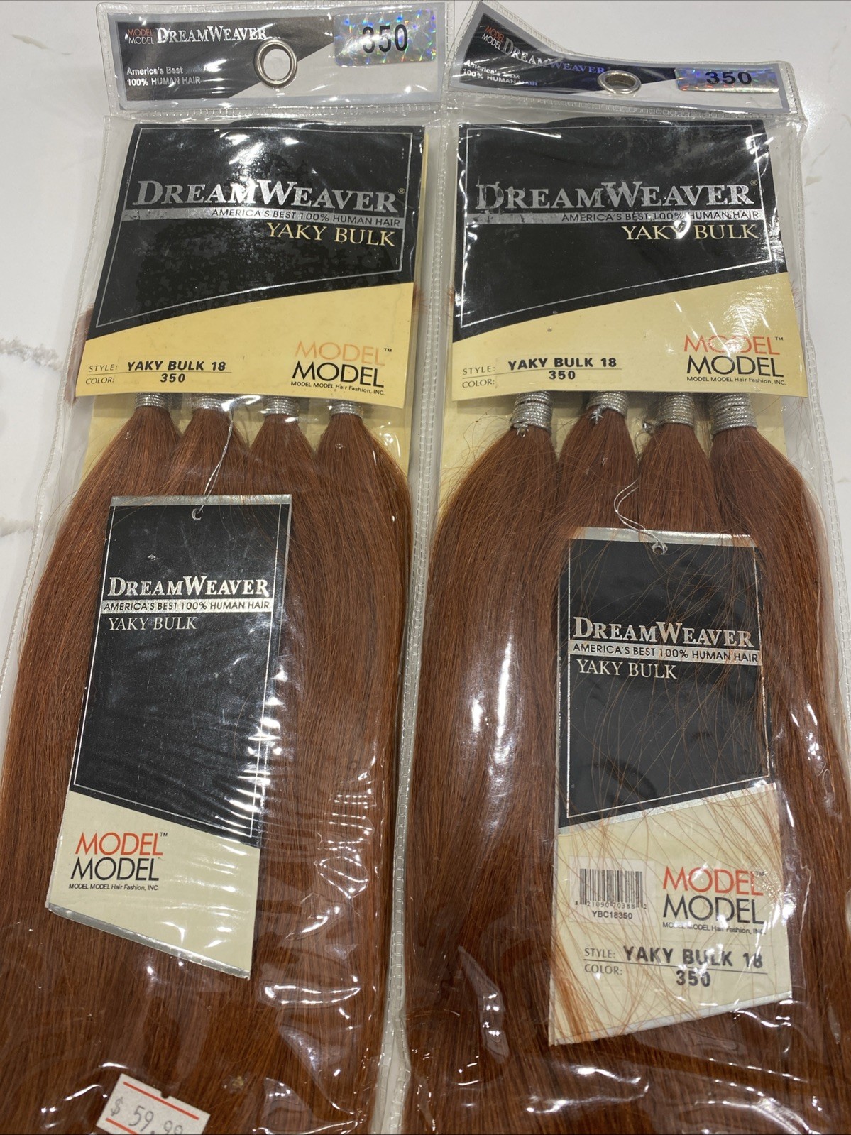 Human Hair Weave ModelModel Dream Weaver Yaky (18 Inch (Pack of 2) 350