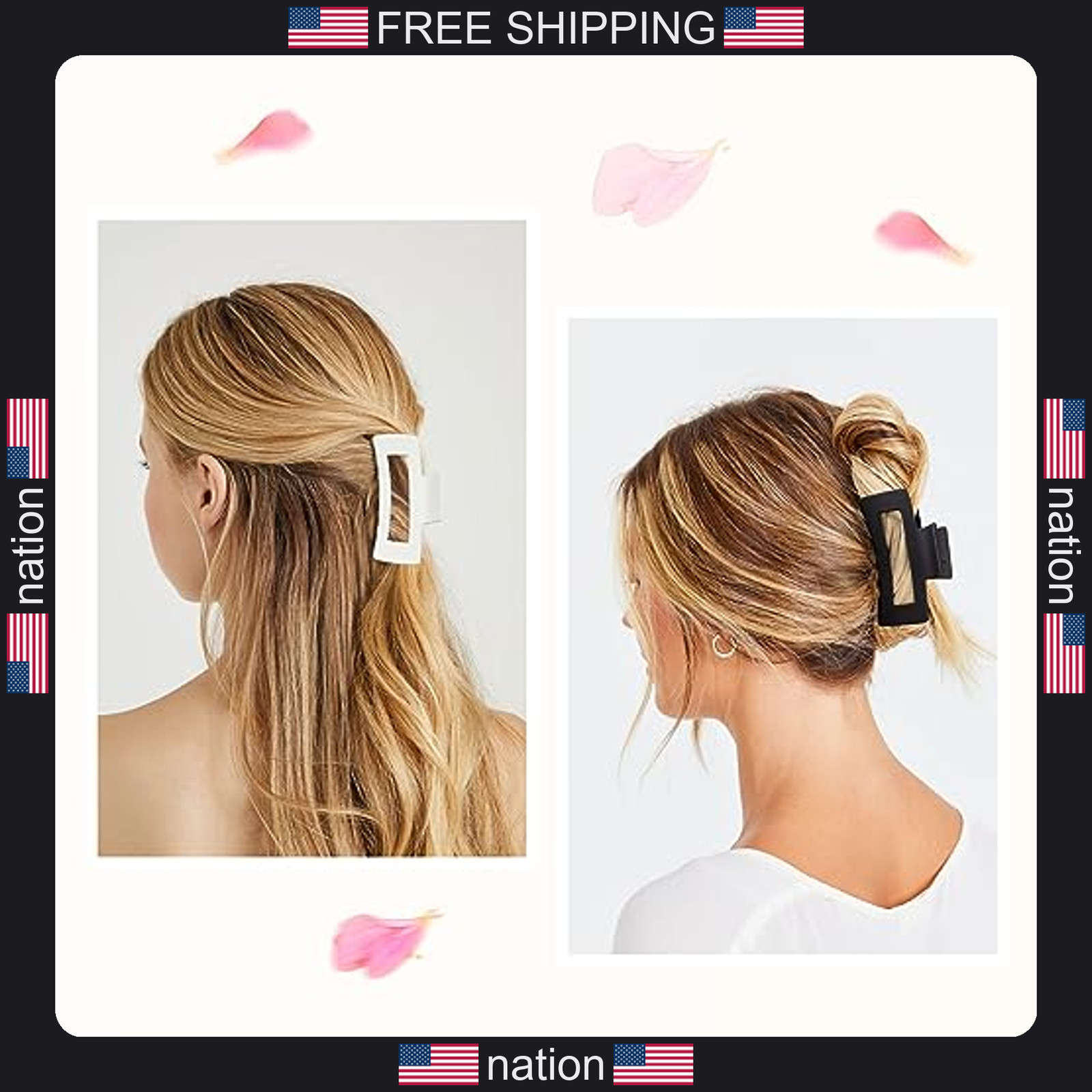 12 Pack medium hair claw clips 3.5 inch strong hold non-slip for women