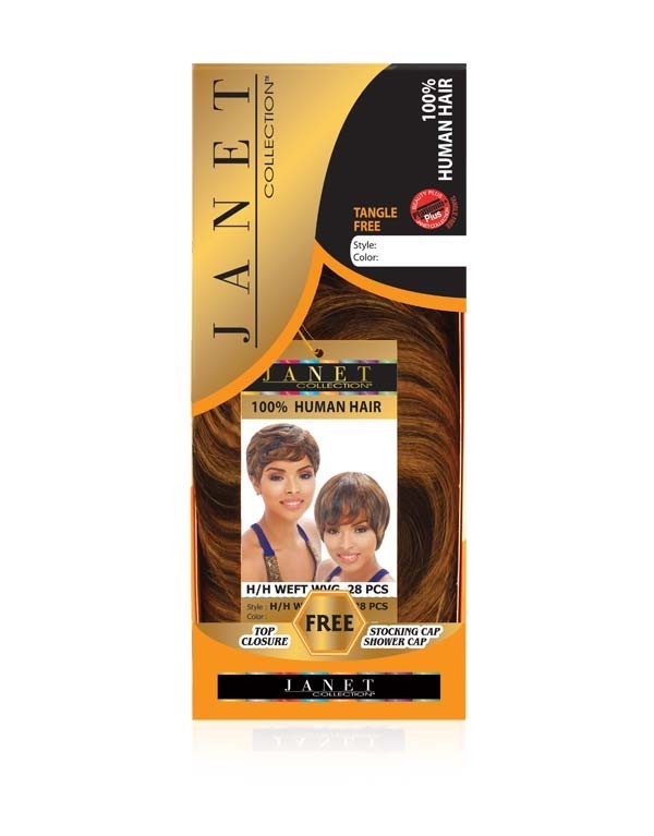 Janet Collection Human Hair Style H/H Weft WVG 28Pcs