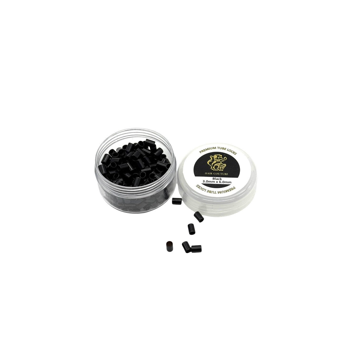 Beads Copper Black 3 X 6 MM Premium 200 Counts I Tip Hair Extensión