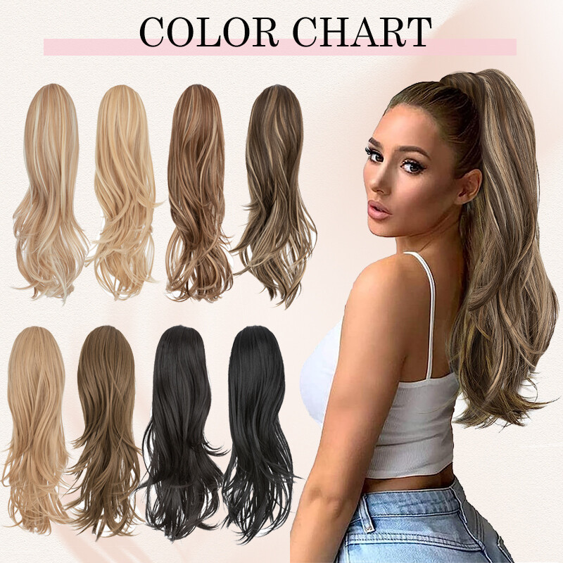 Drawstring Ponytail Clip in Hair Extension As Human Long Thick Layered Pony Tail