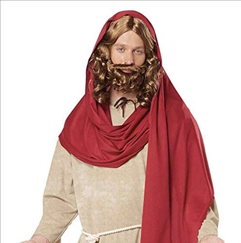 My Costume Wigs Men’s Classic Jesus Dark Brown Wig One Size fits all,