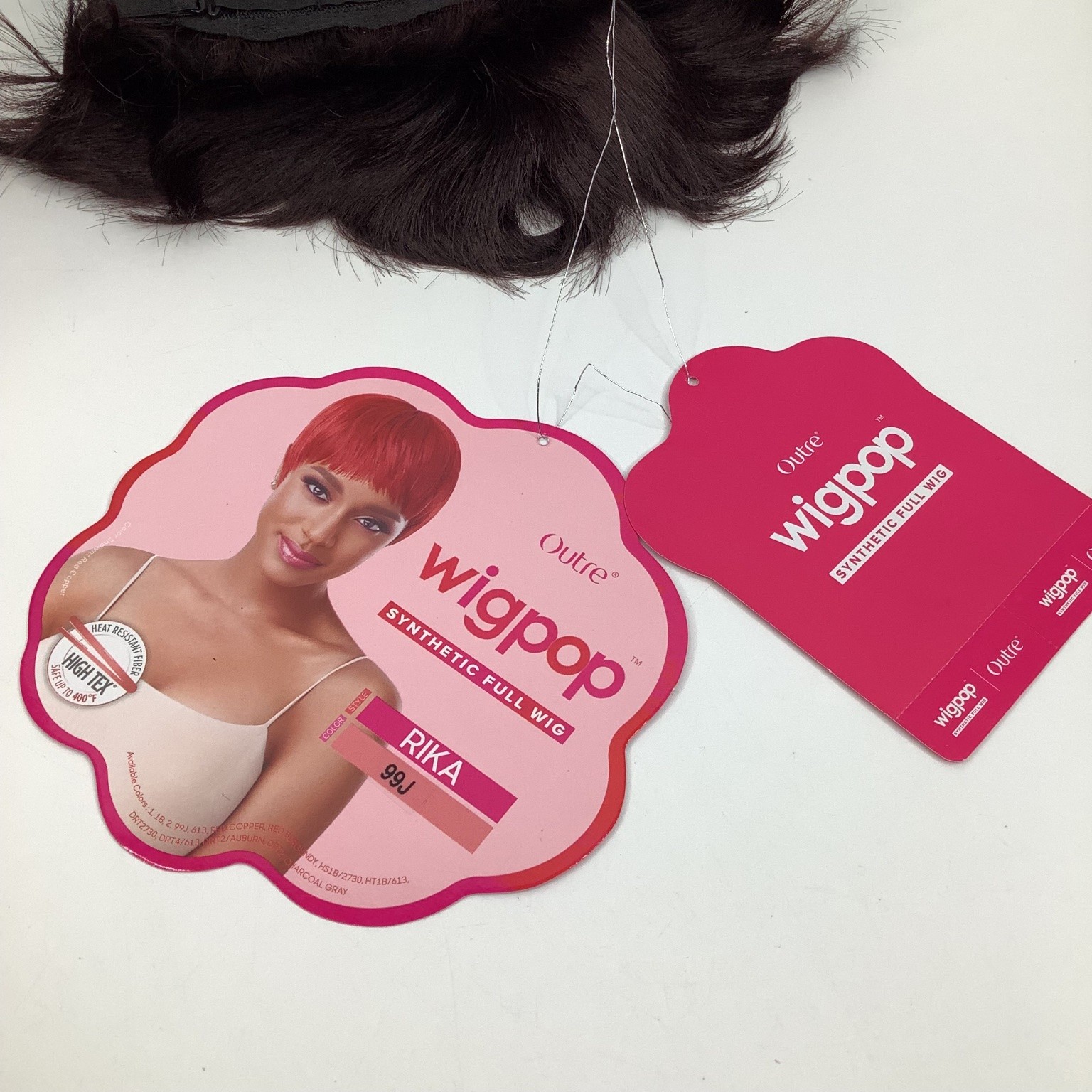 Outre wigpop RIKA Synthetic Full Wig 99J Heat Resistant Short Hair