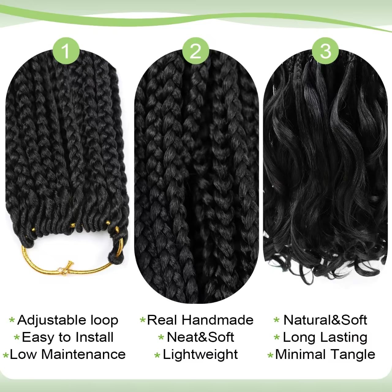 Bulvese French Curl Crochet Braids 30 Inch Braids Crochet Hair Pre Looped