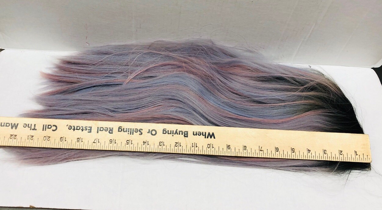 Silky Straight Long Wig Grey Violet Cosplay Synthetic 22”