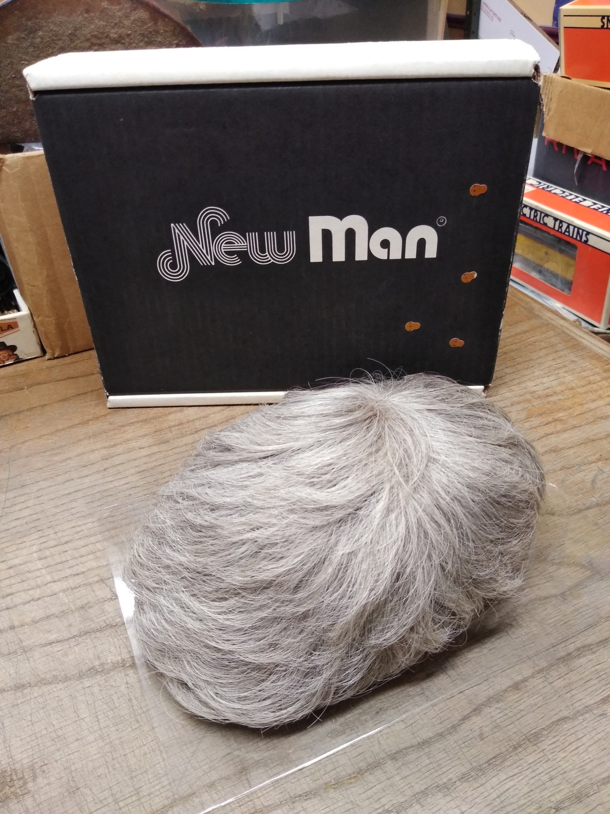 Pre Owned Intl. Hair Goods New Man Toupee Hair Piece Salt & Pepper Orig Box! #2