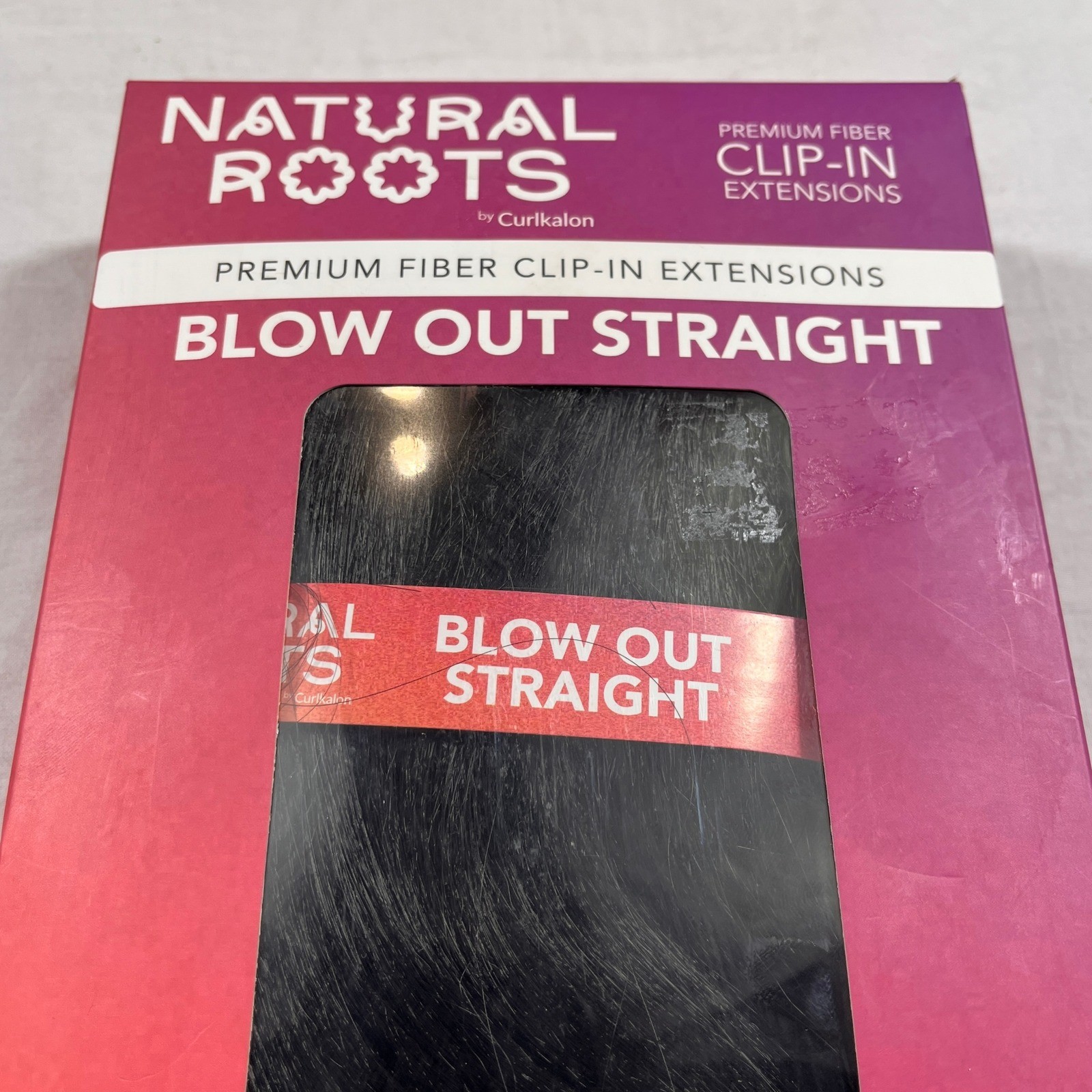 Natural Roots Clip-In Extensions Women 12 Natural Black NEW Blow Out Straight