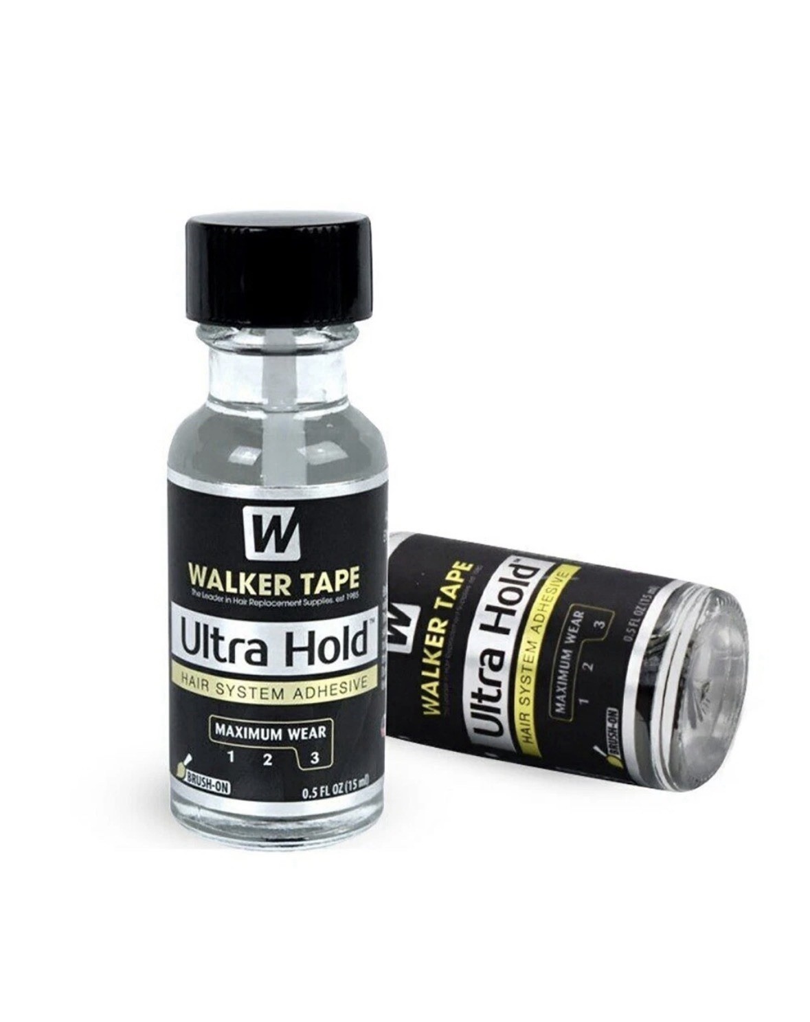 WALKER ULTRA HOLD 0.5 OZ ( 2-BOTTLES ) WIG GLUE ADHESIVE ~ LACE WIGS &TOUPEE.