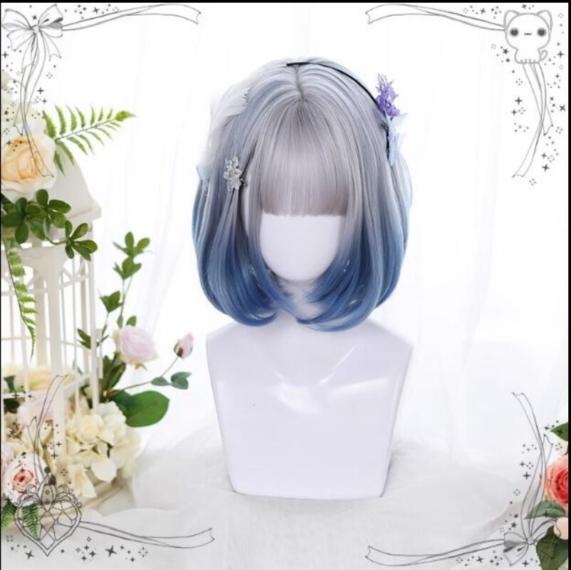 Harajuku Japanese Lolita New Hairpiece Cosplay Daily Cute JK Short Hair Full Wig