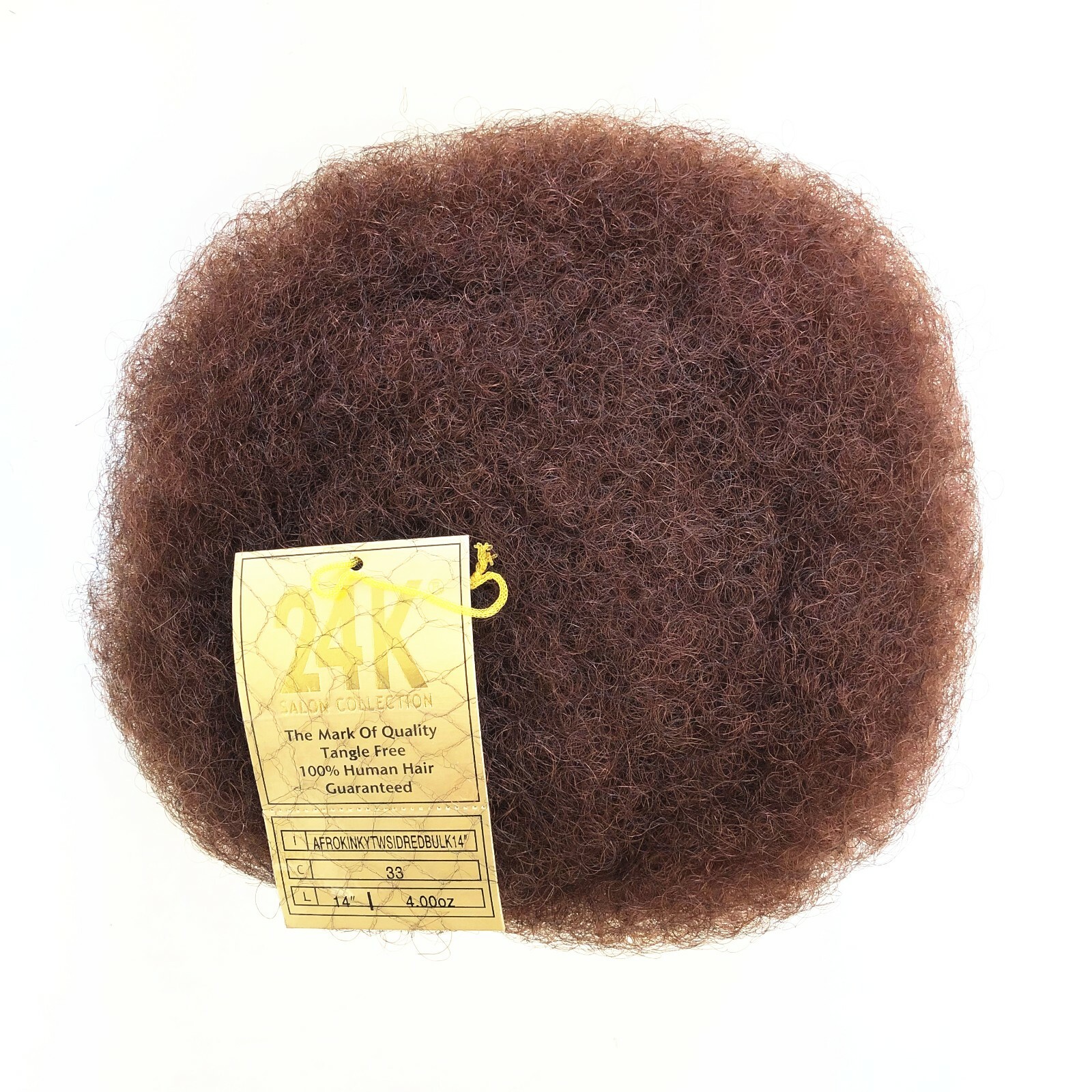 24K Afro Kinky Twist Dred Bulk 14” & 20” 100% Human Hair 4 oz.