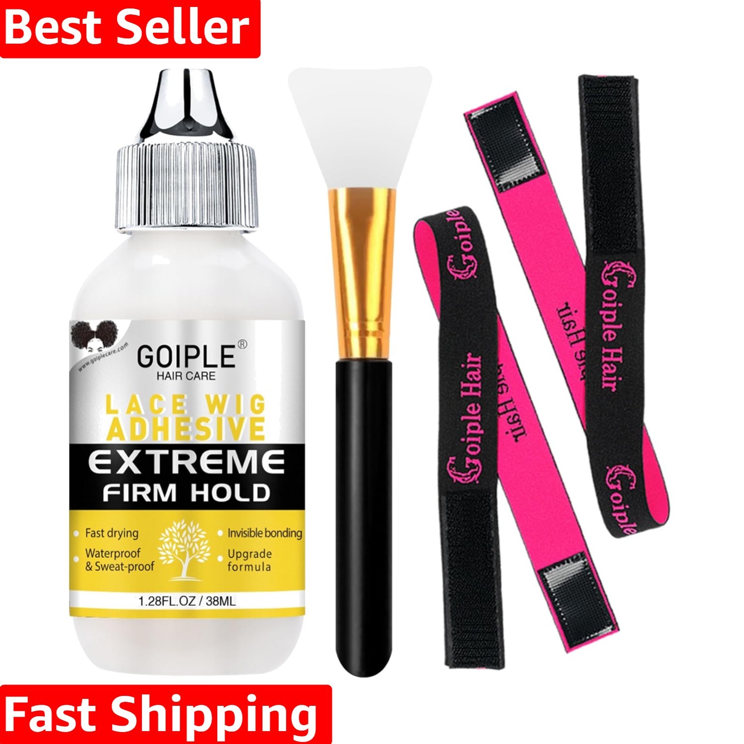 Wig Glue for Lace Front Wigs, Waterproof Lace Front Wig Adhesive & Silicone A…
